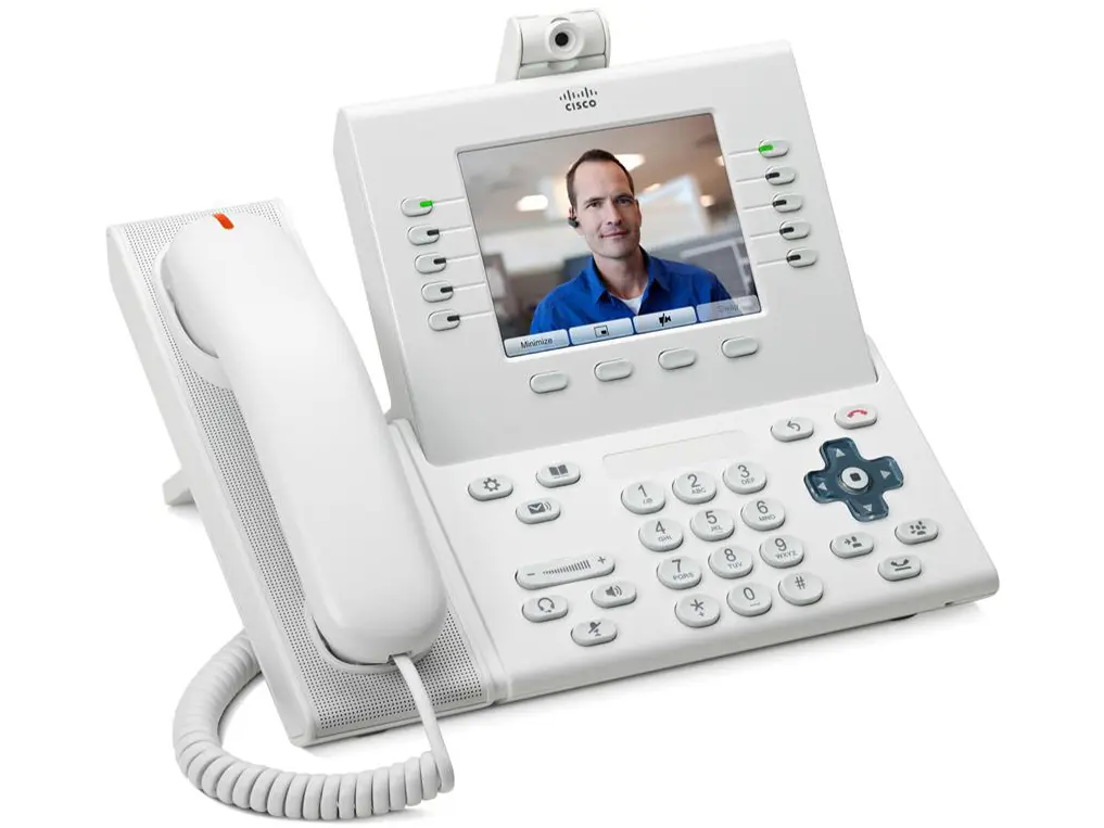 CP-9951-WL-CAM-K9 Cisco IP видеотелефон, 5 линий, 2 x GE RJ-45, Color LCD 640х480, SIP, PoE