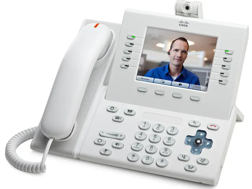 CP-9951-W-CAM-K9 Cisco IP видеотелефон, 5 линий, 2 x GE RJ-45, Color LCD 640х480, SIP, PoE