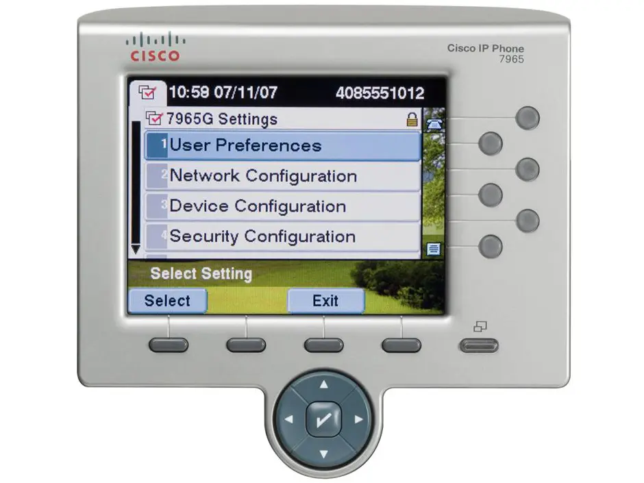CP-7965G Cisco IP телефон, 6 линий SIP\SCCP, 2 x GE PoE, LCD 320х240 Color , гарнитура RJ-9