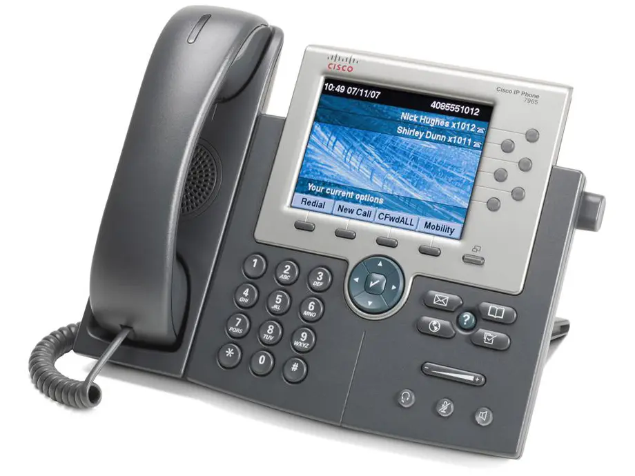 CP-7965G Cisco IP телефон, 6 линий SIP\SCCP, 2 x GE PoE, LCD 320х240 Color , гарнитура RJ-9