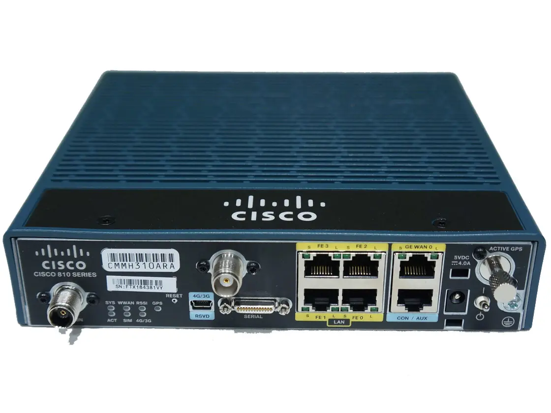 C819G+7-K9 Cisco 3G маршрутизатор HSPA+, WAN 1 x GE, LAN 4 x FE C819G+7-K9 Cisco 3G маршрутизатор HSPA+, WAN 1 x GE, LAN 4 x FE