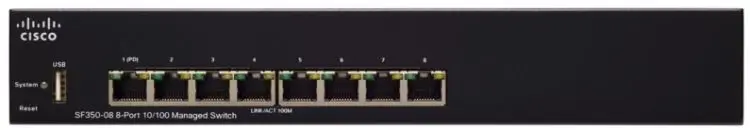 Коммутатор управляемый Cisco SB SF350-08-K9-EU