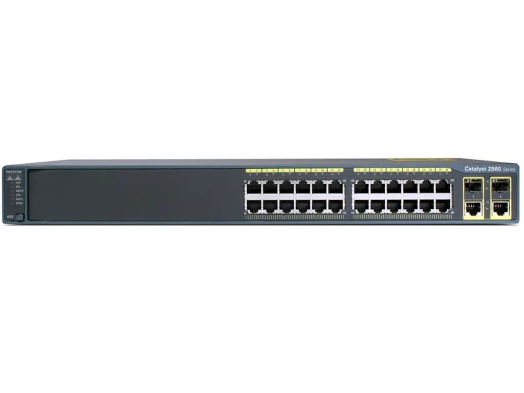 WS-C2960-24LC-S Cisco Catalyst PoE (8 PoE 123W) коммутатор 24 x FE RJ-45, 2 GE x combo SFP, LAN Lite WS-C2960-24LC-S Cisco Catalyst PoE (8 PoE 123W) коммутатор 24 x FE RJ-45, 2 GE x combo SFP, LAN Lite
