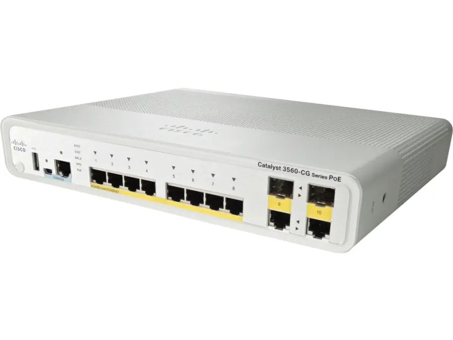 WS-C3560CG-8TC-S Cisco Catalyst сетевой коммутатор 8 x GE RJ-45, 2 x GE COMBO SFP, IP Base