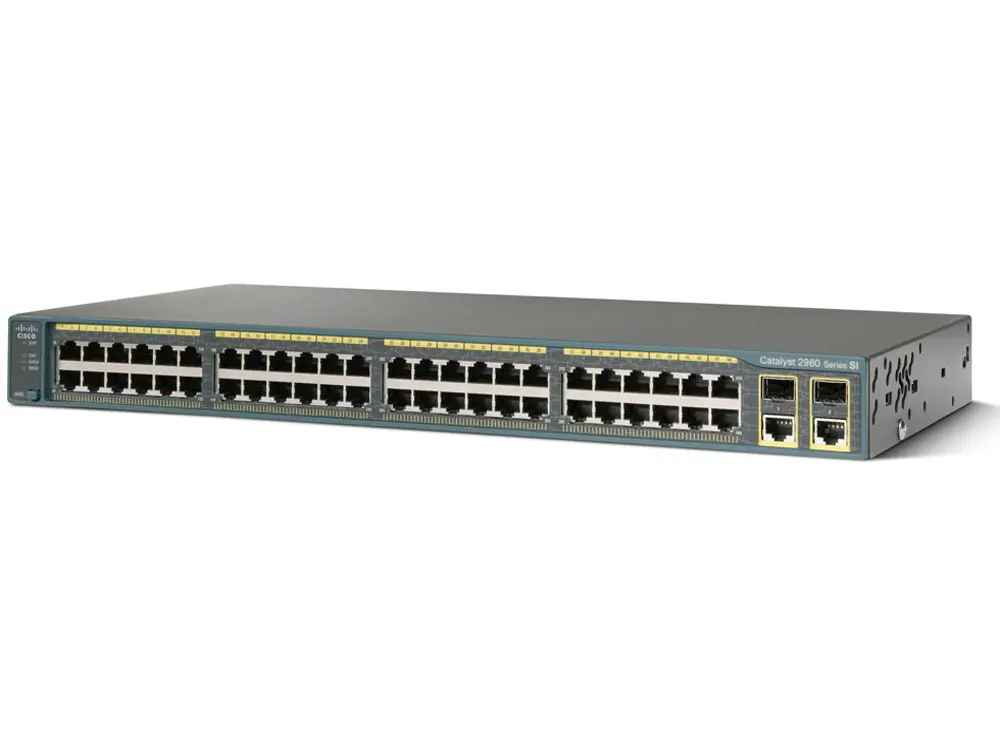 WS-C2960-48PST-L Cisco Catalyst PoE (370W) коммутатор 48 x FE RJ-45, 2 x GE RJ-45, 2 x combo SFP WS-C2960-48PST-L Cisco Catalyst PoE (370W) коммутатор 48 x FE RJ-45, 2 x GE RJ-45, 2 x combo SFP