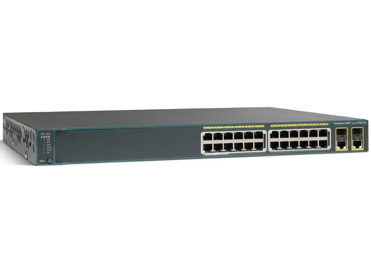 WS-C2960+24TC-S Cisco Catalyst сетевой коммутатор 24 x FE RJ-45, 2 x GE RJ-45 combo SFP, LAN Lite WS-C2960+24TC-S Cisco Catalyst сетевой коммутатор 24 x FE RJ-45, 2 x GE RJ-45 combo SFP, LAN Lite