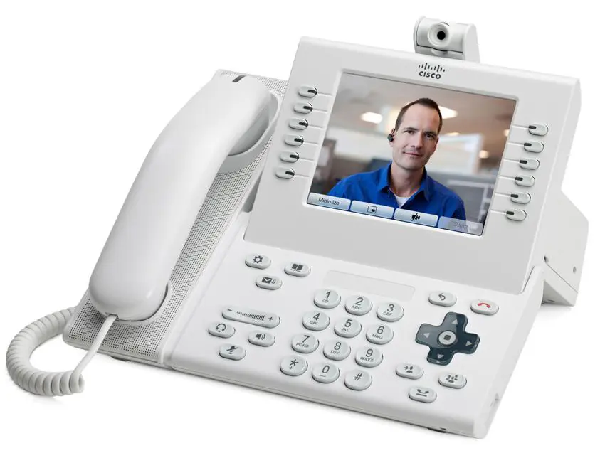 CP-9971-WL-CAM-K9 Cisco IP видеотелефон, 6 линий,  2 x GE RJ-45, Color LCD 640х480, SIP, PoE
