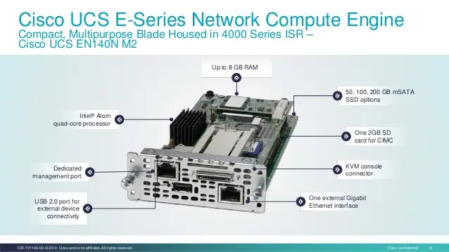 UCS-EN140N-M2/K9 Cisco UCS сервер-модуль ISR, 4-core, 8GB RAM, 1 SSD, NIM UCS-EN140N-M2/K9 Cisco UCS сервер-модуль ISR, 4-core, 8GB RAM, 1 SSD, NIM