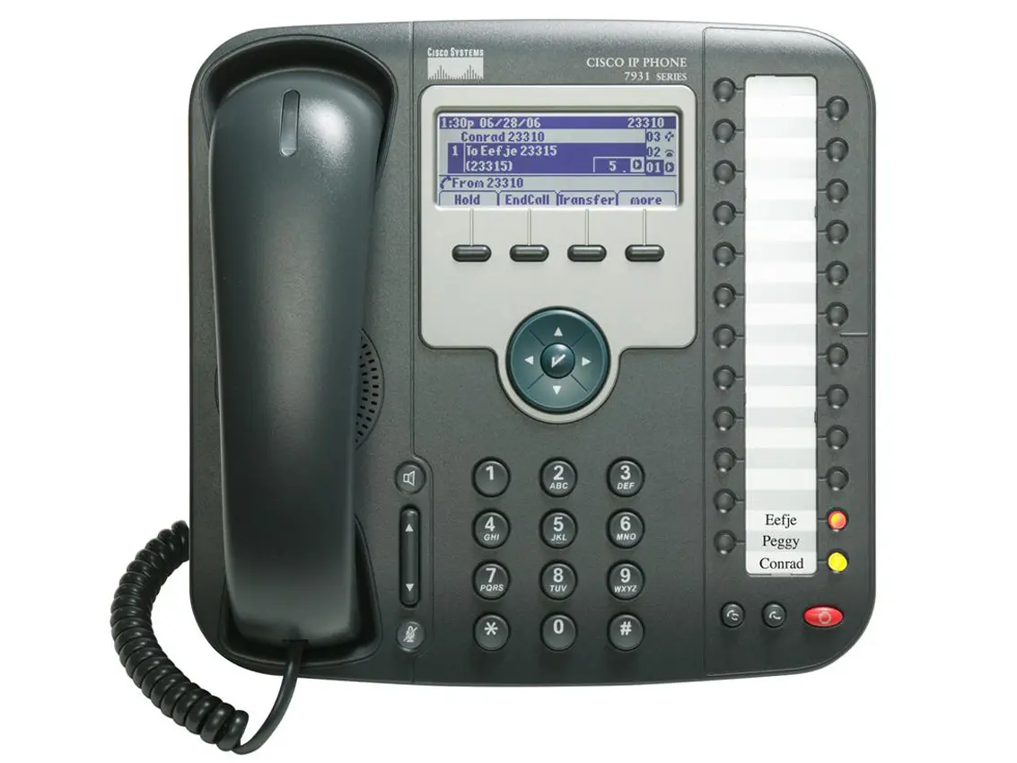 CP-7931G Cisco IP телефон, 24 линии SIP\SCCP, 2 x FE PoE, LCD 192x64 BW, гарнитура RJ-9 CP-7931G Cisco IP телефон, 24 линии SIP\SCCP, 2 x FE PoE, LCD 192x64 BW, гарнитура RJ-9