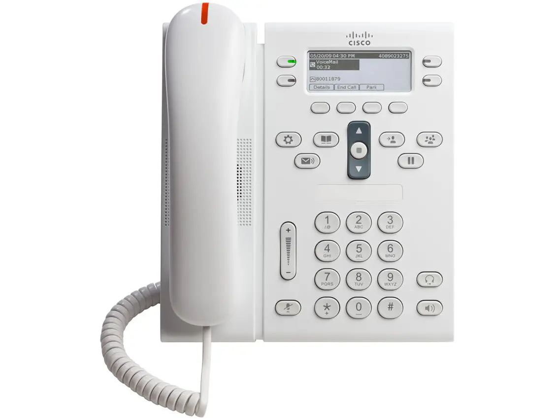 CP-6941-W-K9 Cisco IP телефон , 4 линии SIP\SCCP, 2 x FE PoE, LCD 396x162 BW, гарнитура RJ-9 CP-6941-W-K9 Cisco IP телефон , 4 линии SIP\SCCP, 2 x FE PoE, LCD 396x162 BW, гарнитура RJ-9