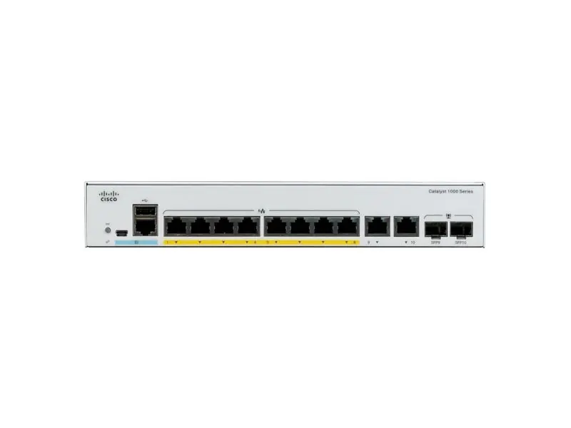 C1000-8T-E-2G-L Cisco Catalyst коммутатор 8 x GE RJ-45, 2 x combo SFP