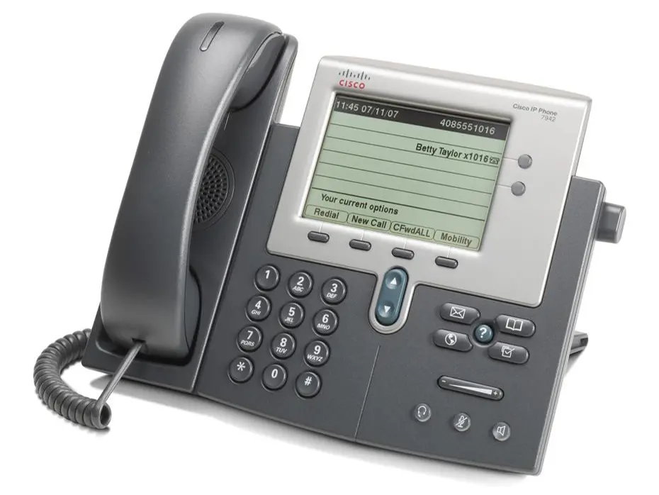 CP-7942G Cisco IP телефон, 2 линии SIP\SCCP, 2 x FE PoE, LCD 320 x 222 BW, гарнитура RJ-9 CP-7942G Cisco IP телефон, 2 линии SIP\SCCP, 2 x FE PoE, LCD 320 x 222 BW, гарнитура RJ-9