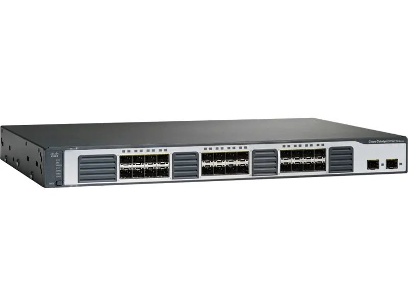 WS-C3750V2-24FS-S Cisco Catalyst сетевой коммутатор 24 x FE RJ-45, 2 x SFP. IP Base