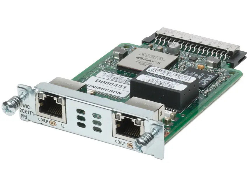 HWIC-2CE1T1-PRI Cisco модуль HWIC интерфейсный 2 x T1/E1 G.704 RJ-45