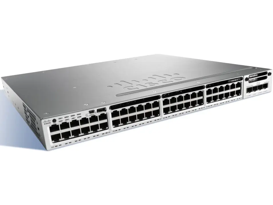 WS-C3850-48P-S Cisco Catalyst PoE+ коммутатор на 48 x GE RJ-45 (435W), IP Base