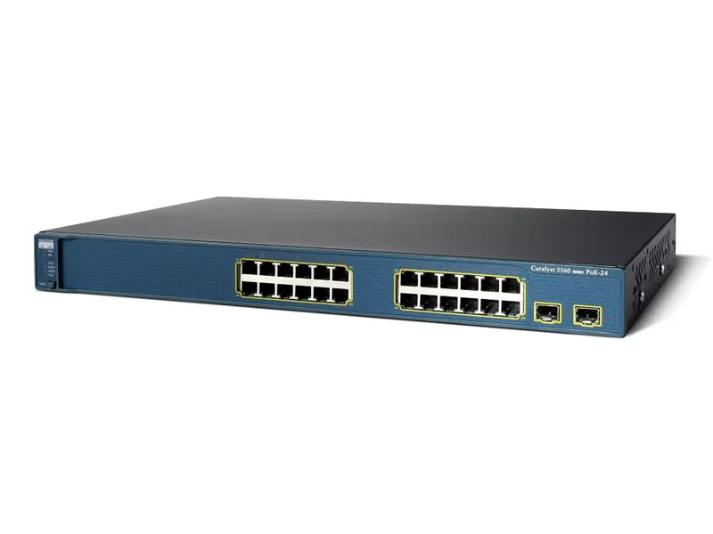 WS-C3560V2-24PS-E Cisco Catalyst PoE коммутатор 24 x FE RJ-45, 2 x SFP. IP Base WS-C3560V2-24PS-E Cisco Catalyst PoE коммутатор 24 x FE RJ-45, 2 x SFP. IP Base
