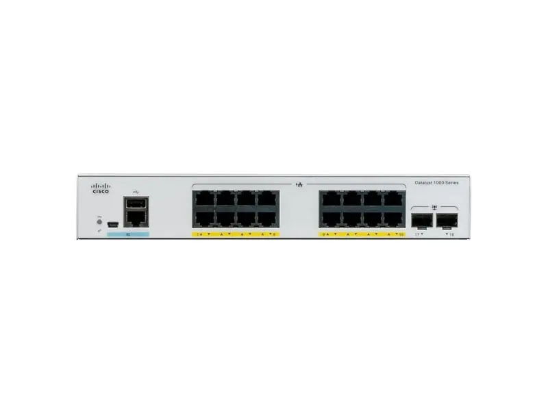 C1000-16T-E-2G-L Cisco Catalyst коммутатор 16 x GE RJ-45, 2 x SFP