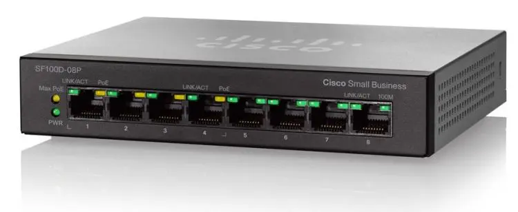Коммутатор PoE Cisco SB SF110D-08HP-EU Коммутатор PoE Cisco SB SF110D-08HP-EU