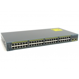 WS-C2960-48TT-S Cisco Catalyst сетевой коммутатор 48 x FE RJ-45, 2 x GE RJ-45, LAN Lite