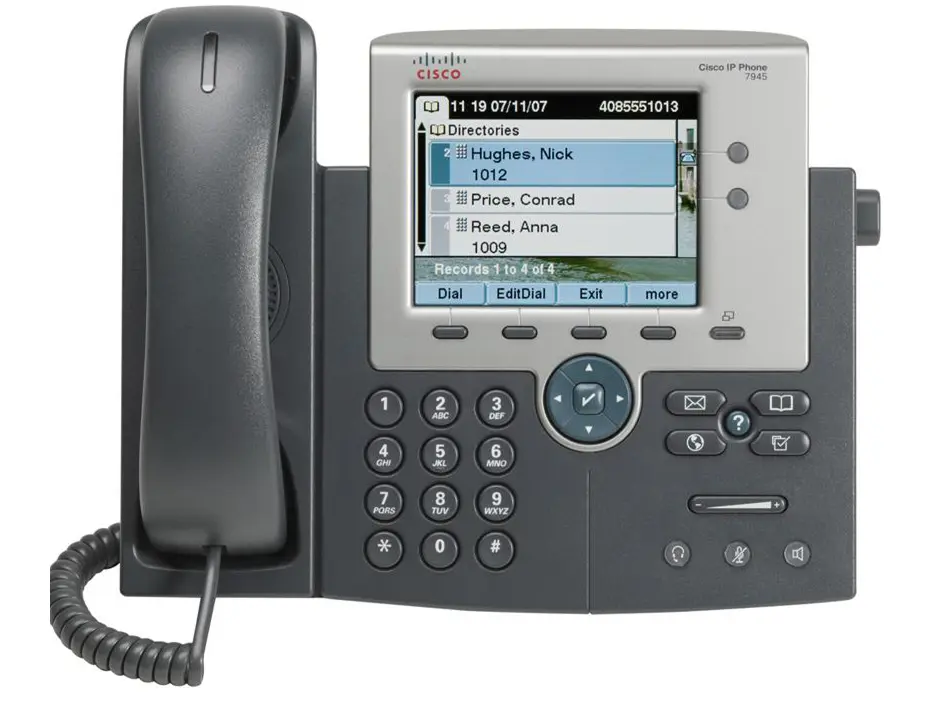 CP-7945G-BE Cisco IP телефон, 2 линии SIP\SCCP, 2 x GE PoE, LCD 320х240 Color, гарнитура RJ-9 CP-7945G-BE Cisco IP телефон, 2 линии SIP\SCCP, 2 x GE PoE, LCD 320х240 Color, гарнитура RJ-9