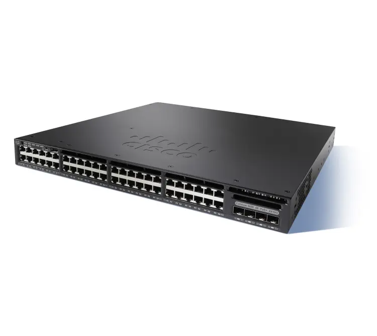 WS-C3650-48PQ-E Cisco Catalyst PoE+ коммутатор 48 x GE RJ-45 (390W), 4xSFP+ или 4xSFP, IP Services
