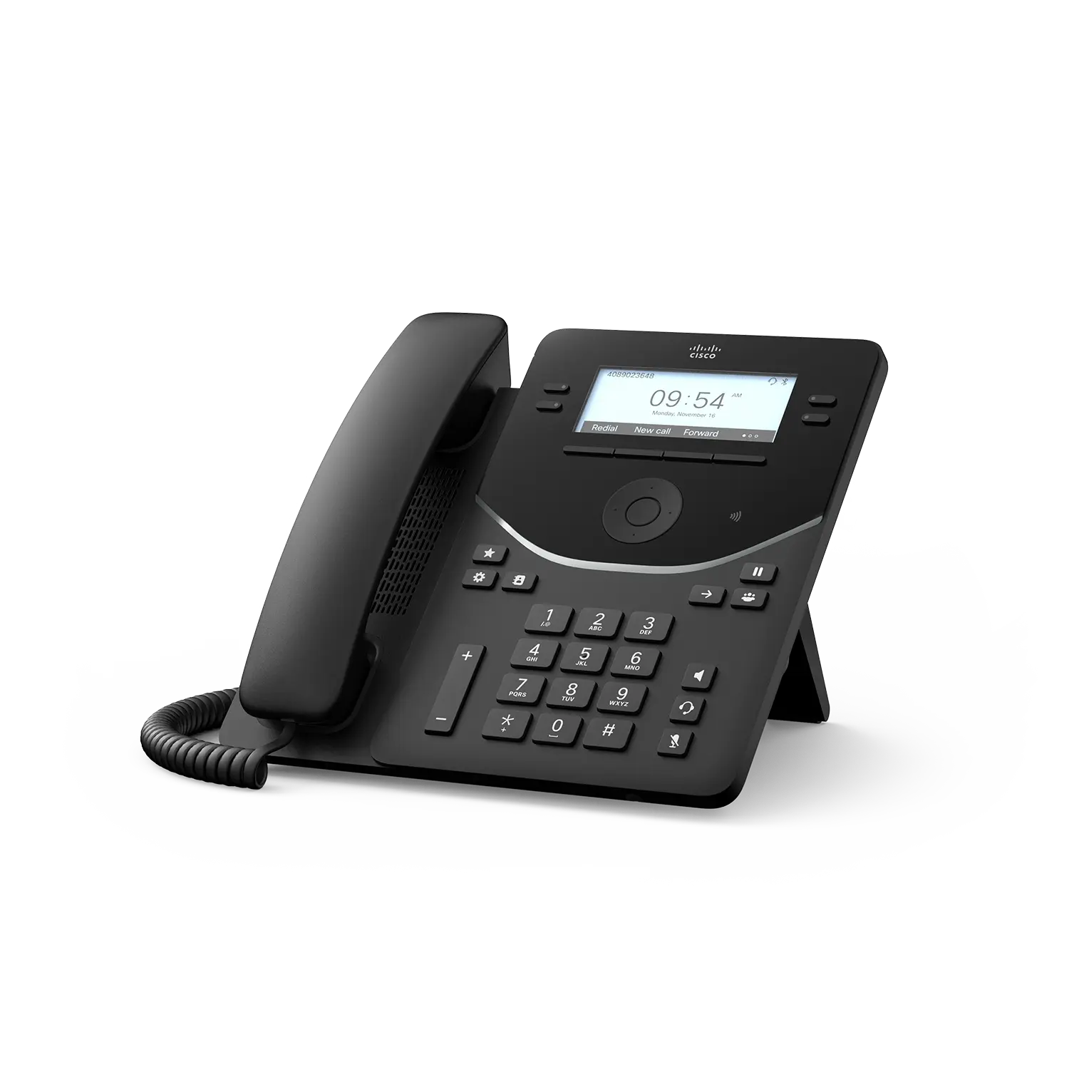 IP-телефон Cisco Desk Phone 9841 DP-9841-K9, дисплей 3.5″, 384 × 160, 2 порта Ethernet Gigabit, PoE, Cisco PhoneOS