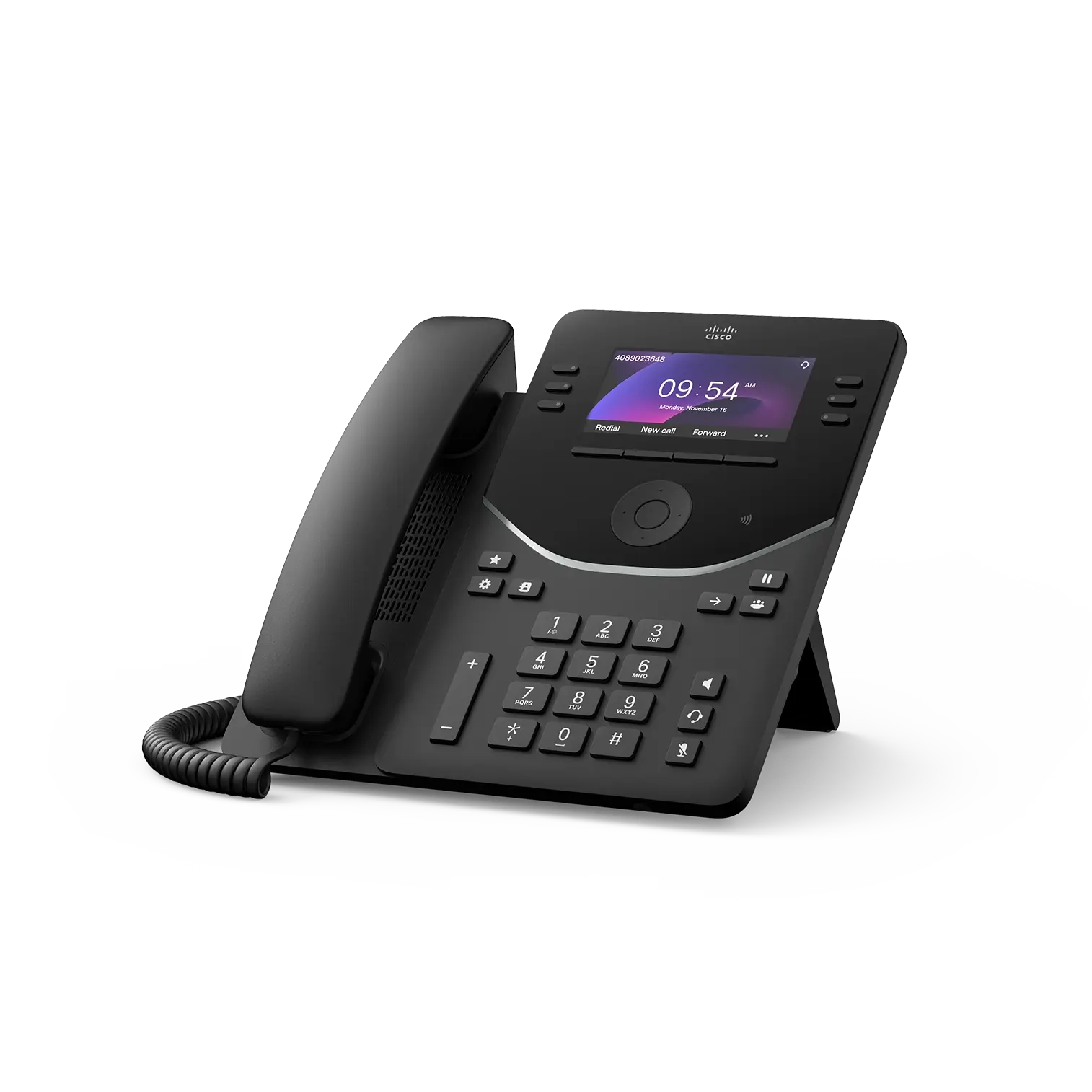 IP-телефон Cisco Desk Phone 9851 DP-9851-K9, дисплей 3.7″, 480 × 240, 2 порта Ethernet Gigabit, PoE, Cisco PhoneOS IP-телефон Cisco Desk Phone 9851 DP-9851-K9, дисплей 3.7″, 480 × 240, 2 порта Ethernet Gigabit, PoE, Cisco PhoneOS