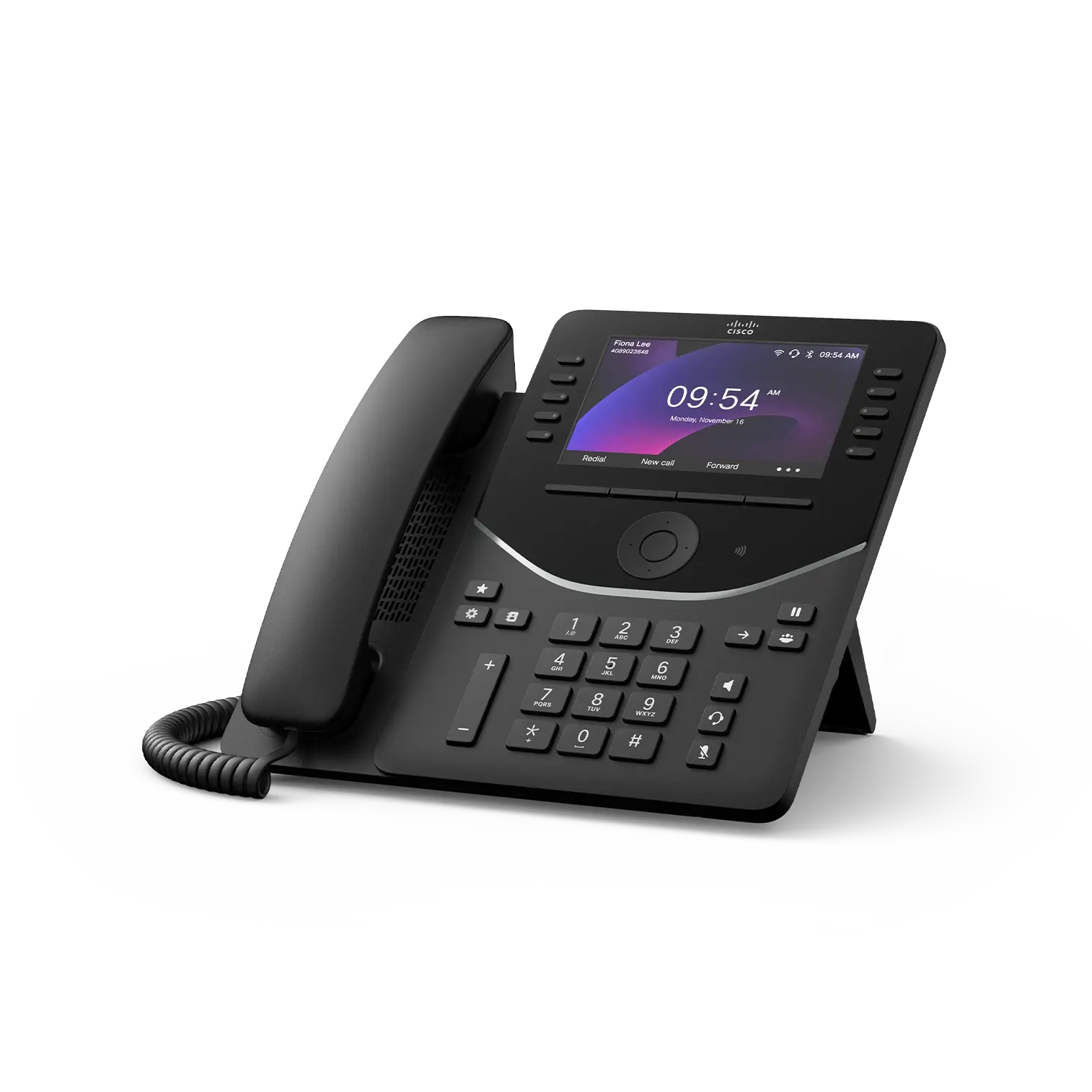 IP-телефон Cisco Desk Phone 9861 DP-9861-K9, дисплей 5″, 800 × 480, 2 порта Ethernet Gigabit, PoE, Cisco PhoneOS