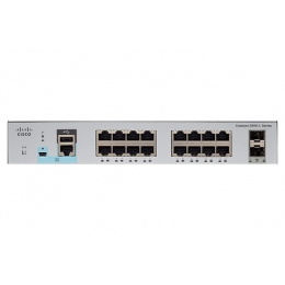 Коммутатор Cisco Catalyst, 16 x GE (PoE), 2 x 1G SFP, LAN Lite WS-C2960L-16PS-LL