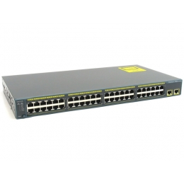 Коммутатор Cisco Catalyst, 48 x FE (PoE), 2 x GE, 2 x SFP, LAN Lite WS-C2960+48PST-S