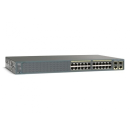Коммутатор Cisco Catalyst, 24 x FE (PoE), 2 x GE/SFP, LAN Lite WS-C2960R+24PC-S