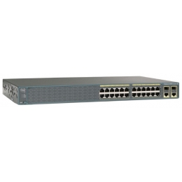 Коммутатор Cisco Catalyst, 24 x FE (PoE), 2 x GE/SFP, LAN Lite WS-C2960-24PC-S