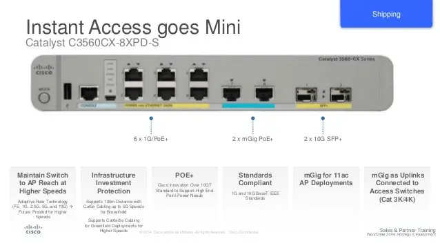 Коммутатор Cisco Catalyst, 2 x ME, 6 x GE (PoE+), 2 x SFP+, IP Base WS-C3560CX-8XPD-S Коммутатор Cisco Catalyst, 2 x ME, 6 x GE (PoE+), 2 x SFP+, IP Base WS-C3560CX-8XPD-S