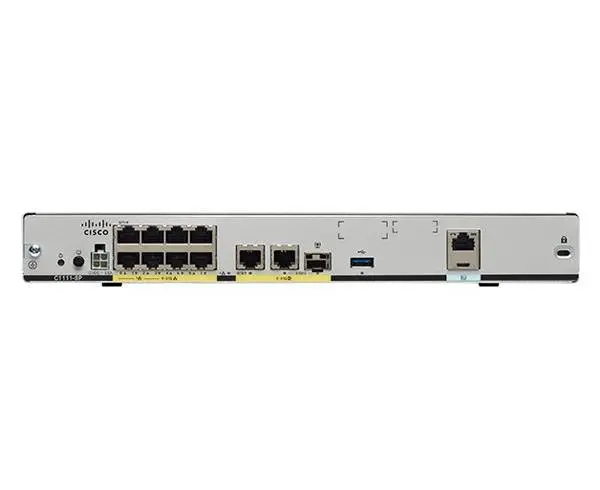 WiFi маршрутизатор Cisco, WAN 1xGE, 1xSFP combo, LAN 8xGE C1111-8PWE WiFi маршрутизатор Cisco, WAN 1xGE, 1xSFP combo, LAN 8xGE C1111-8PWE