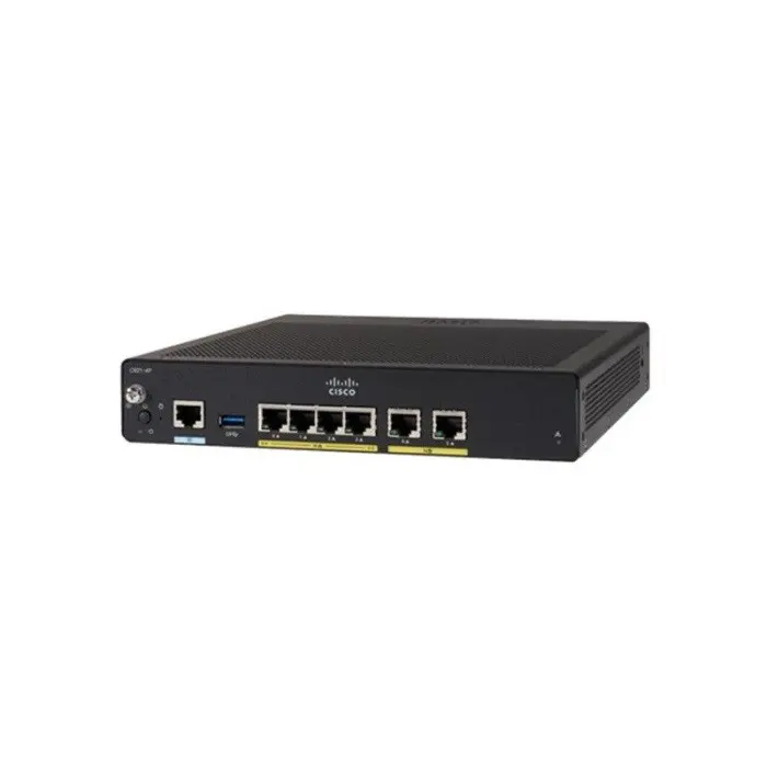 Маршрутизатор Cisco C927, WAN 1x 1 Гб/с, 1x VADSL, (Annex A), LAN 4x 1 Гб/с C927-4P Маршрутизатор Cisco C927, WAN 1x 1 Гб/с, 1x VADSL, (Annex A), LAN 4x 1 Гб/с C927-4P
