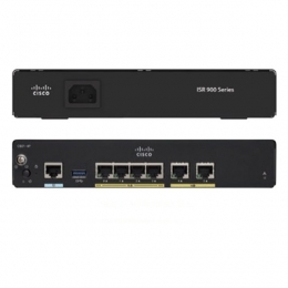 Маршрутизатор Cisco C927 WAN 1x 1 Гб/с, 1x VADSL, (Annex М), LAN 4x 1 Гб/с C927-4PM