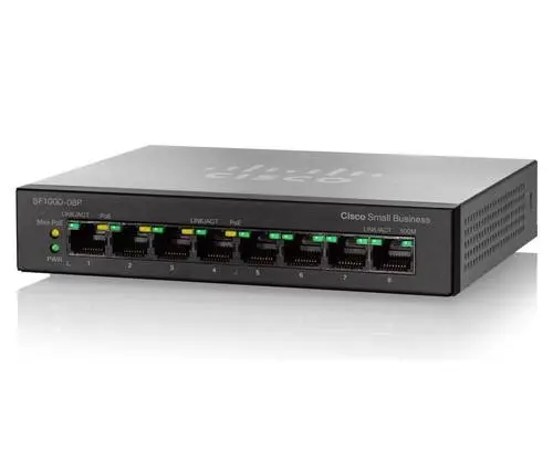 Коммутатор Cisco SB SF100D-08P-EU
