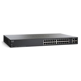 Smart коммутатор Cisco, 24 порта 10/100 Мб/с RJ-45 SF250-24P-K9-EU