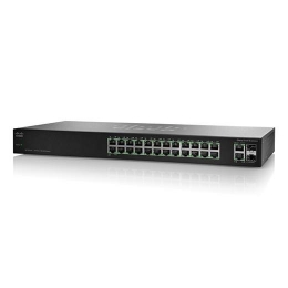Коммутатор Cisco 110, 24x10/100Mb, 2 комбо-порта GE SF112-24-EU