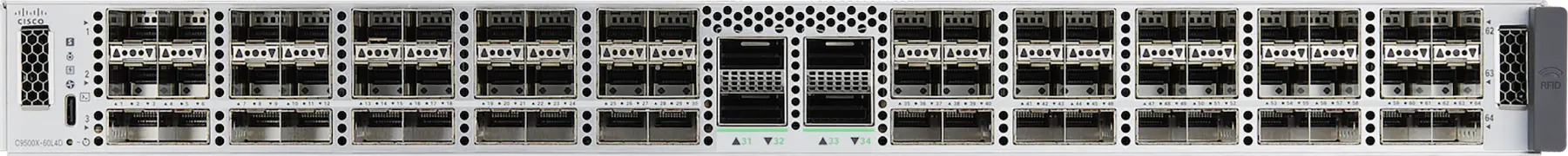 Cisco C9500X-60L4D коммутатор, 60 × 50G + 4 × 400G, Cisco IOS XE