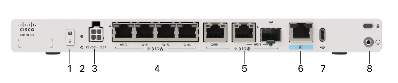 Cisco C8130-G2 маршрутизатор, Cisco IOS XE, 1 x 1GE RJ-45, 1 x 1GE RJ-45/ SFP Combo