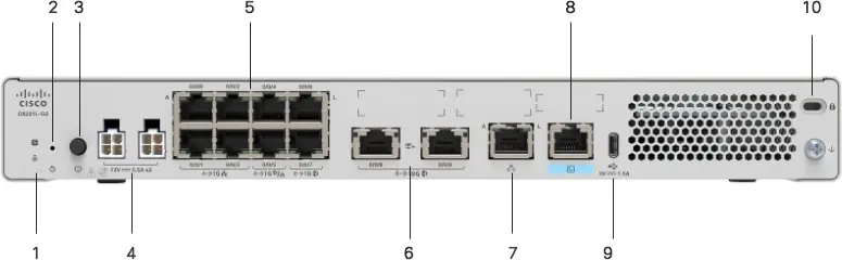 Cisco C8221L-G2 маршрутизатор, Cisco IOS XE, For C8225-G2 and C8221-G2 2x 1/10 GE SFP+, 2x 1 GE RJ-45 For C8221L-G2 2x 10 GE RJ-45, 2x 1 GE RJ-45