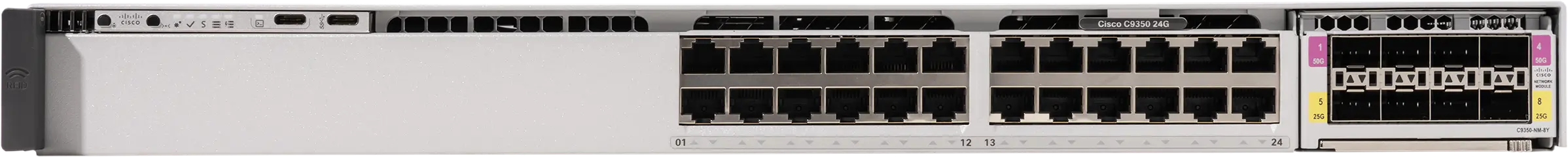 Коммутатор Cisco C9350-24T, 24 порта доступа, Cisco IOS XE, StackWise-1.6T, модульные uplink Коммутатор Cisco C9350-24T, 24 порта доступа, Cisco IOS XE, StackWise-1.6T, модульные uplink