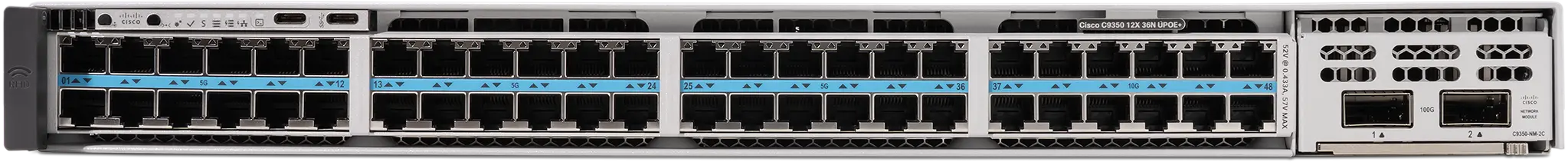 Cisco C9350-48HXN коммутатор, 36 портов до 5G + 12 портов до 10G, UPOE+ до 90 Вт на порт