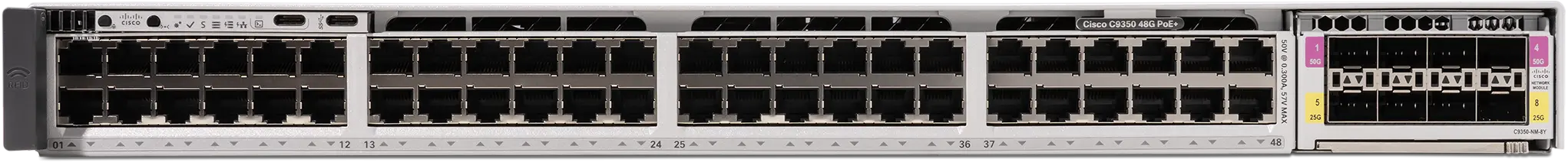 Cisco C9350-48P коммутатор, 48 портов доступа, PoE