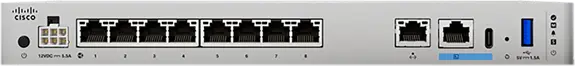 Cisco CSF1220CX межсетевой экран, производительность 9.0 Гбит/с, 8x 1000BASE-T Gigabit Ethernet (10/100/1000 Мбит/с) 2x SFP+ 1/10Гбит/с Ethernet