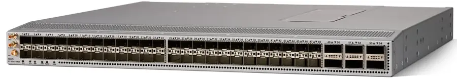 Cisco N9K-C93180YC-FX3S коммутатор, 48 x 1/10/25-Гбит/с + 6 x 40/100-Гбит/с QSFP28 портов, управляемая платформа