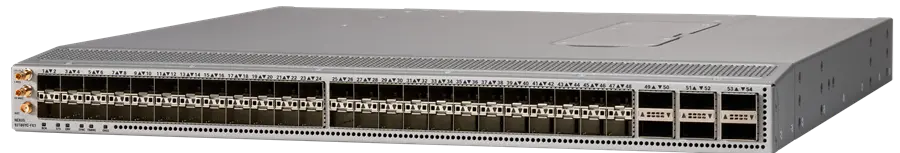 Cisco N9K-C9348GC-FX3PH коммутатор, Downlinks: 40 x 10M/100M/1G BASE-T портов + 8 x 10M/100M BASE-T half-duplex портов Uplinks: 4 x 10/25G SFP28 + 2 x 40/100G QSFP28 портов, управляемая платформа
