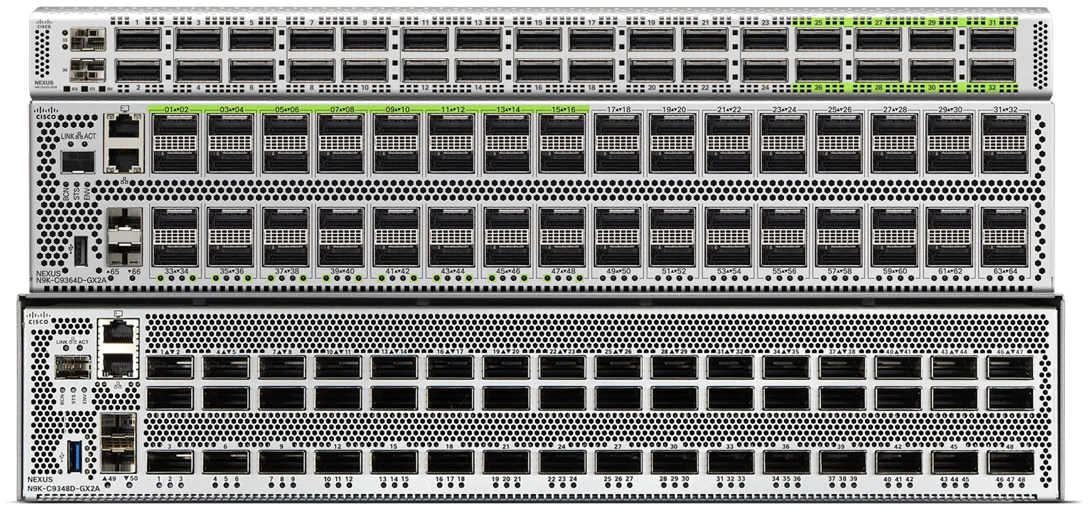 Cisco N9K-C9364D-GX2A коммутатор, Ethernet, управляемая платформа