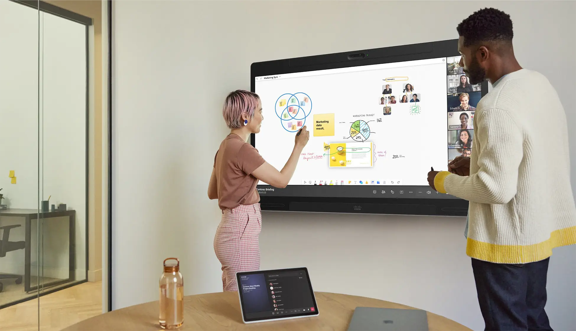 Система видеоконференцсвязи Cisco Board Pro 55 G2, сенсорный экран 55″, цифровая доска, совместная работа, корпоративная связь Система видеоконференцсвязи Cisco Board Pro 55 G2, сенсорный экран 55″, цифровая доска, совместная работа, корпоративная связь